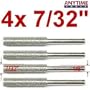 Anytime Tools 7/32" DIAMOND CHAINSAW SHARPENER BURR 1/8" Shank, 4 Pack