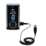 Coiled Power Hot Sync and Charge USB Data Cable w/ Tip Exchange for the LG Muziq - Gomadic Brand