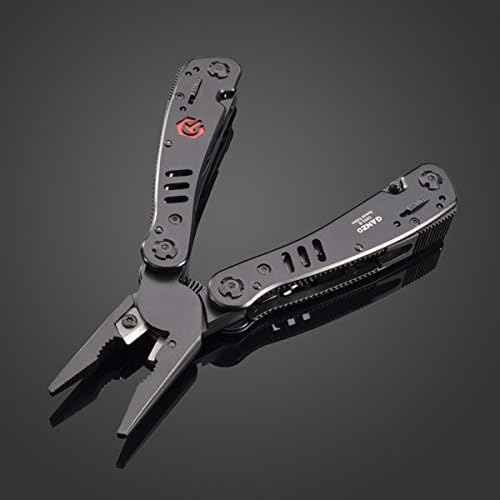 Ganzo 302B Multi Pliers Camping Tools with Locking Function + 12 Pieces Golden Srewdriver Set