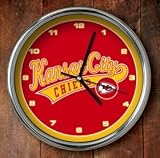 Kansas City Chiefs Chrome Wall Clock