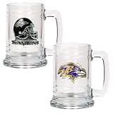 Baltimore Ravens Set of 2 Beer Mugs