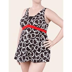 Motherhood Maternity: Plus Size Empire Waist Maternity Tankini Swimsuit