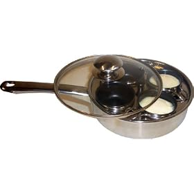 Excelsteel 18/10 Stainless 4 Non Stick Egg Poacher
