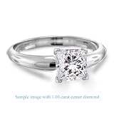 Four Prong Pre-Set Princess Diamond Solitaire Ring in Platinum ( Color H , Clarity VS2 ) (3/4 ct. t.w)
