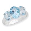 Sterling Silver Blue Topaz Ring