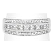 14K White Gold Diamond Ring/Band - 0.75 Ct.
