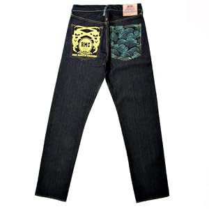 RMC Martin Ksohoh Tsunami Wave/Painted Logo denim jeans REDM1425.