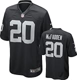 Darren McFadden Jersey: Home Black Game Replica #20 Nike Oakland Raiders Jersey