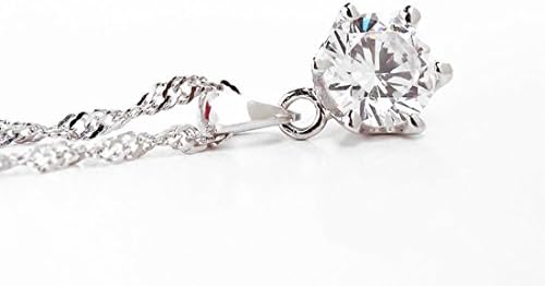 Elegant Crystal Stud Pendant Necklace (Round Shape)