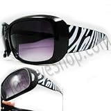 HOTLOVE Premium Sunglasses UV400 Lens Technology - Unisex P1436 Animal Zebra Print Fashion Design Black Frame Glassy Finish w Dark Gradient - Perfectly Match Everyday Apparel for Women & Men