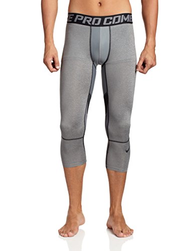 Nike Men's Pro Hypercool Max 3/4 Comp Tights Gray Large