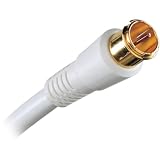 RCA - Thomson RCA RG6 Digital Coaxial Cable - F-connector - F-connector - 6ft - White