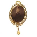 Citrine Pendant 02 Stone Crystal Brooch Pin Lady Antique Yellow Facet Cut Healing 4.5