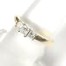 14K Two-Tone Gold Princess Cut Diamond Three-Stone Ring - 0.50 Ct.
