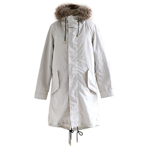 ミドル丈 モッズ コート ラクーンファー ボア ライナー 付き 極小 ピーチ 加工 (アントゲージ) Antgauge