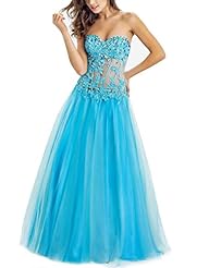 Tulle Sweetheart Backless Applique Beaded Homecoming Dress/Prom Dress/Wedding Party Dress 