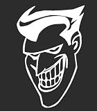 Joker Sticker Vinyl Decal White 6" tall