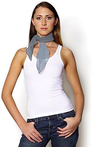Azuri Silver Ombre Silky Chiffon Square Scarf