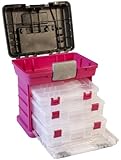 Creative Options 1363-85 Grab N' Go Rack System with Two No.2-3630 Deep Pro-Latch Organizers and One No.2-3650 Organizer, Magenta/Sparkle Gray