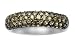 10k White Gold and Black Rhodium Brown Diamond Ring