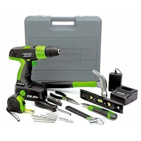 Kawasaki 840097 Black 19.2-Volt 30-Piece Cordless Drill Kit