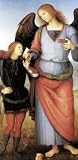 6 x 4 Greeting Card Perugino Archangel Raphael with Tobias