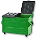 Green Dumpster for Wrestling Action Figures