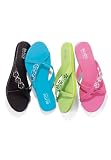 Bijou!TM Flat Sandals With Jewelled Flowers