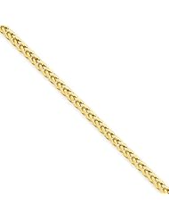 14K Yellow Gold 2.6mm Lite Wheat Chain Necklace