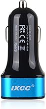 iXCC &reg; Dual USB 4.8 Amp (24 Watt) SMART Universal High Capacity [High Power] [Small Size] FAST Car charger with Exclusive ChargeWise (tm) Technology, for Apple iPhone 4/4s/5s/ 5c/ 5/ 6/ 6 Plus; iPad Air/Air 2, iPad Air mini/mini 3; Samsung Galaxy S5 S4; Note 3 2; the new HTC One (M8); Fire Phone; Google Nexus and More [Blue]