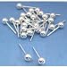 24 Ball Earrings Piercing Studs Sterling Silver Parts