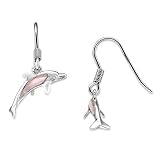 Wyland Dolphin Earrings with Mother of Pearl in Sterling Silver