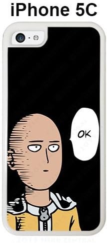 Saitama OK One punch for iPhone 5C Rubber White (Ships from CA)