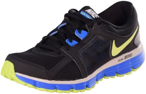 Nike Dual Fusion ST 2 (Kids) - Black / Volt-Photo Blue-White, 4.5 M US