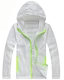 Z-SHOW Womens Super Lightweight Jacket Quick Dry Windproof Skin Coat-Sun Protection (White,S)