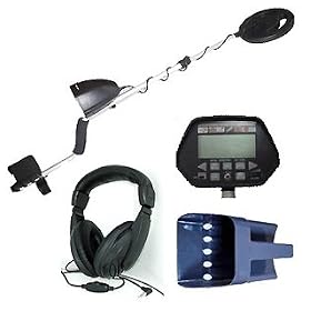 Falcon Metal Detector Package by Gold Century Headphones and Sand Scoop LCD Display Auto ground bal. Water proof coil