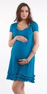 Andre Ruffles Dress in blue - nursing/maternity - S & M