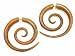 Handmade Tribal Spiral Organic Wood Earrings Boho Wooden Funky Split Expanders