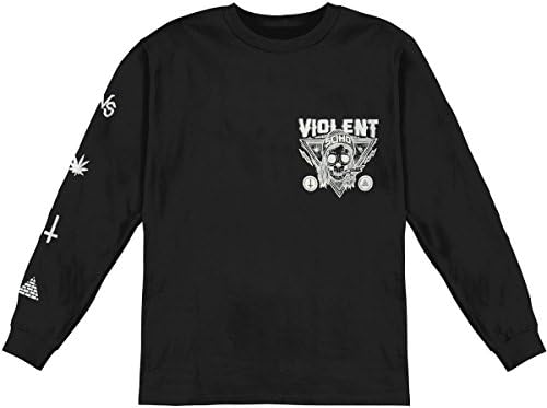 Violent Soho Men's Blazin' Skull Long Sleeve X-Large Black