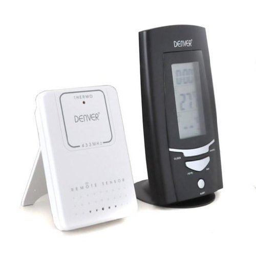 Denver TRC-1470 Mini Radio Alarm Clock with Thermometer