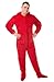 Hoodie Footed Onesie Red Plush Drop Seat Footed Pajamas with Butt Flap