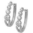14K White Gold Diamond Earrings
