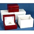 3 Double Ring Gift Boxes Rosewood Stained Jewelry Displays