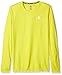 adidas Boys' Big Boys' Climalite Ls Tee, Shock Slime, Medium/10-12