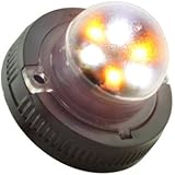 LAMPHUS SnakeEye II-6W SEHA16 REV.2 Emergency Vehicle SnowPlow Surface Mount 6W LED Hide-Away Strobe Warning Light ( OTHER COLOR AVAILABLE ) - AMBER WHITE