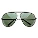 zeroUV - High Quality Full Frame Big X-Large Oversized Metal Aviator Sunglasses (Gunmetal Green)