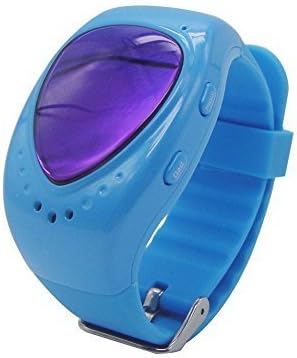 Rongtop Mini Child Bracelet GPS Watch Traker for Kids SOS Mobile Phone Alarm Clock Anti-lost Locator Dial Call Bluetooth Device Blue