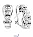 14K WG 1.00 Carat Round & Baguette Diamond Earrings