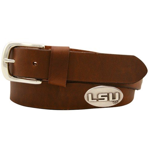 LSU Tigers Brown Leather Coaches Belt (38)