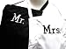 Black and White Mr. And Mrs. Set of Embroidered Adjustable Aprons